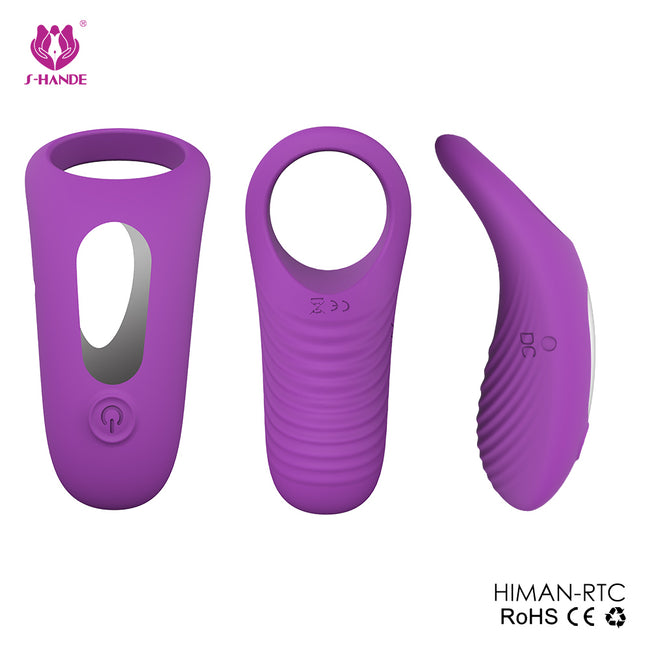 S-HANDE Himan-RTC pierścień wibracyjny zdalnie sterowany z 9 trybami wibracji Purple