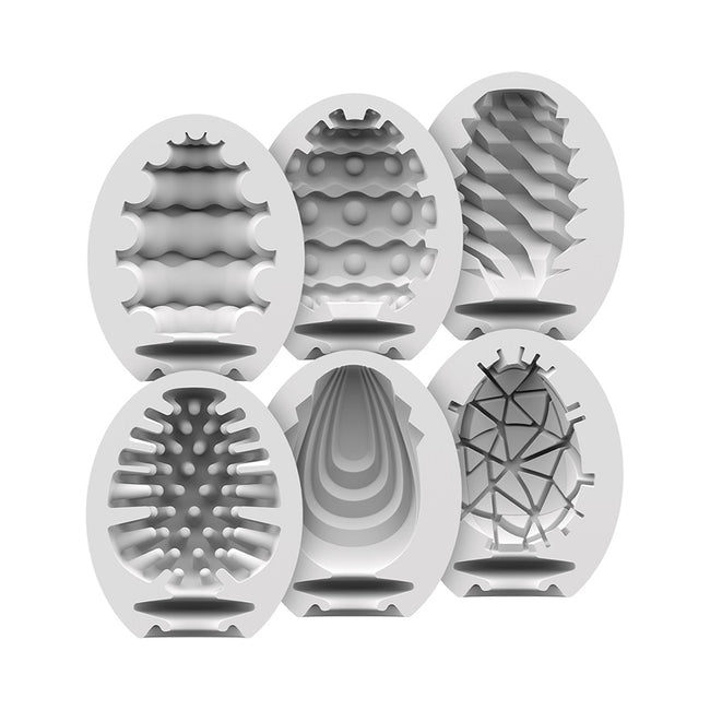 Satisfyer Masturbator Eggs zestaw jajek do masturbacji Riffle + Bubble + Fierce + Naughty + Crunchy + Savage
