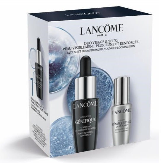 Lancome Duo Visage & Yeaux zestaw Advance Genifique Youth Activating Concentrate przeciwstarzeniowy koncentrat do twarzy 10ml + Advance Genifique Yeux Light-Pearl Concentrate rozświetlający koncentrat do okolic oczu 5ml (100% off)