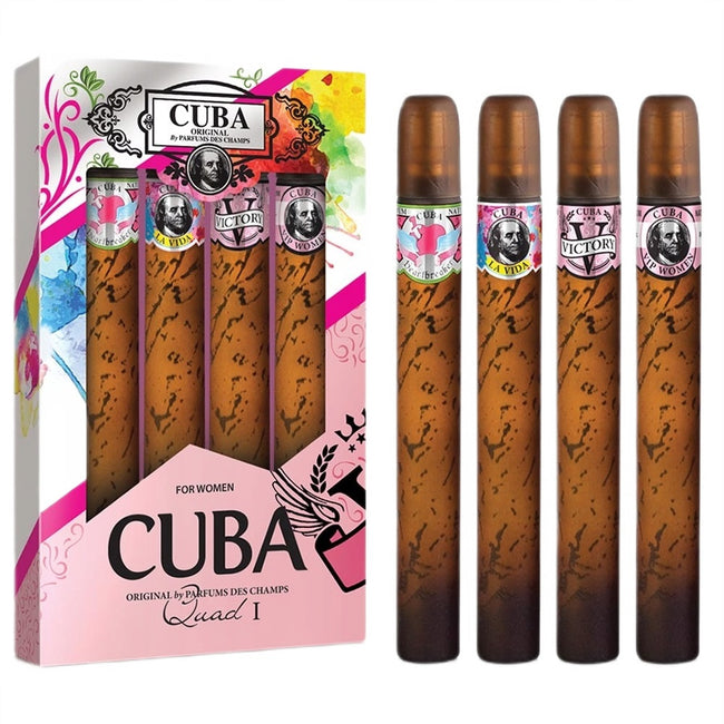 Cuba Original Cuba Quad I zestaw Heartbreaker woda perfumowana spray 35ml + La Vida woda perfumowana spray 35ml + Victory woda perfumowana spray 35ml + Vip woda perfumowana spray 35ml