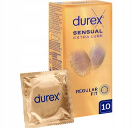 Durex Sensual Extra Lube prezerwatywy z dodatkowym lubrykantem 10szt