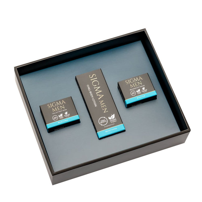 Sigma Men Night Set zestaw lekki balsam do ciała 100ml + serum na noc 50ml + krem pod oczy 30ml