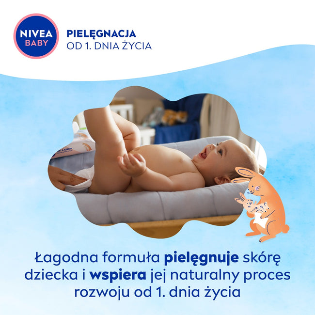 Nivea Baby Soft & Cream chusteczki biodegradowalne 2x57szt