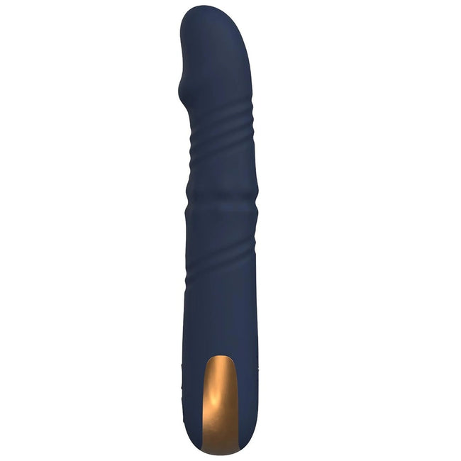 Dream Toys Goddess Collection Afrodite wibrator z funkcją ruchu góra-dół i obracającymi się kuleczkami Granatowy