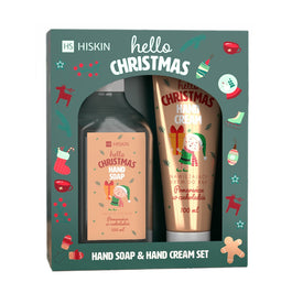 HiSkin Hello Christmas Słodka Czekolada zestaw krem do rąk 60ml + mydło do rąk 200ml
