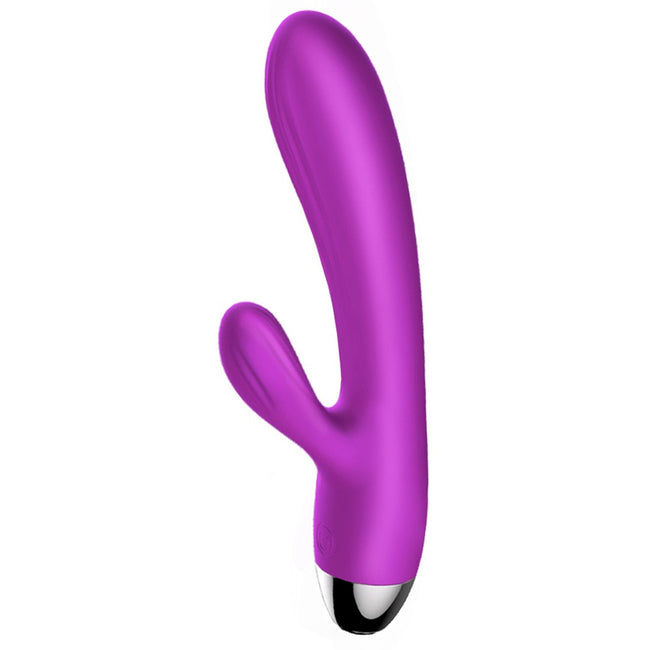 B-Series Fox Silicone Vibrator and Pulsator wibrujący i pulsujący wibrator królik z funkcją grzania Purple