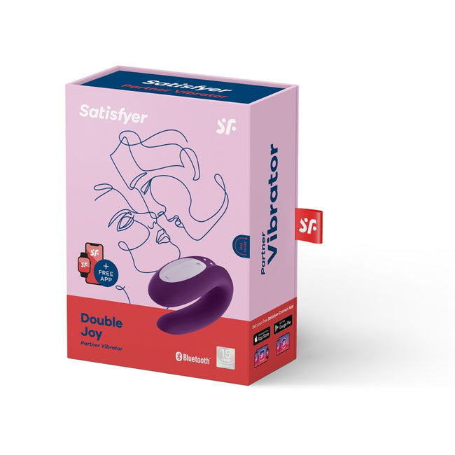 Satisfyer Double Joy Partner Vibrator wibrator dla par sterowany aplikacją Violet