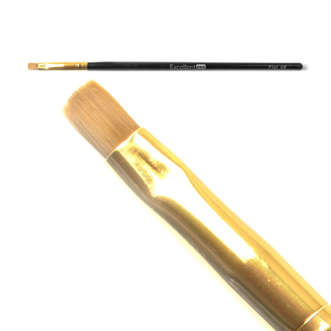 Excellent PRO Pędzelek do żelu Flat #4 Black