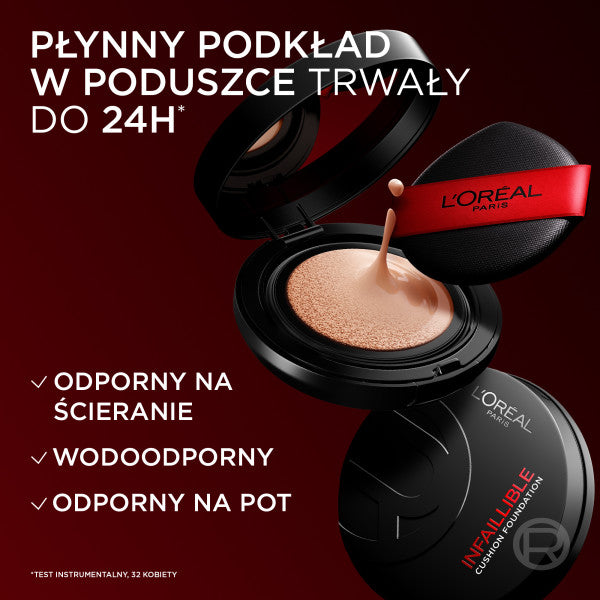 L'Oreal Paris Infaillible Cushion Foundation płynny podkład w poduszce 11g