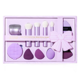 JESSUP Luxury Purple Face Architect Collection zestaw pędzli i gąbeczek do makijażu 11szt.