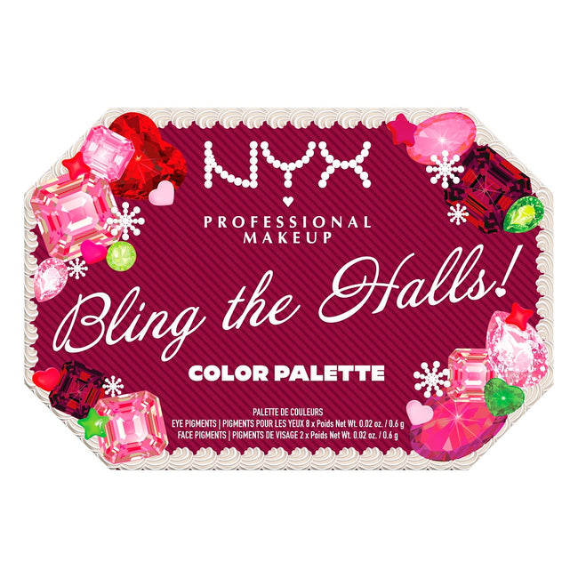 NYX Professional MakeUp Bling the Halls paleta cieni do powiek 10x0.6g