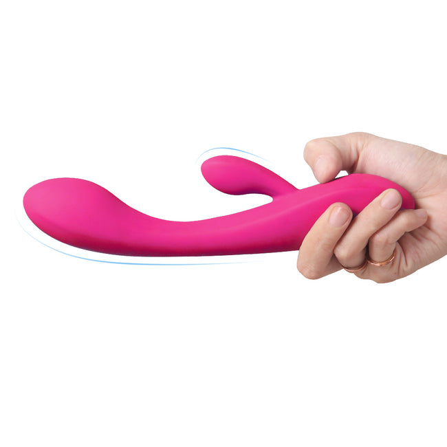 S-HANDE Boom wibrator typu króliczek z 9 trybami wibracji Red Rose