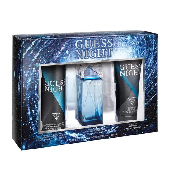 Guess Night zestaw woda toaletowa spray 100ml + żel pod prysznic 200ml + dezodorant spray 226ml