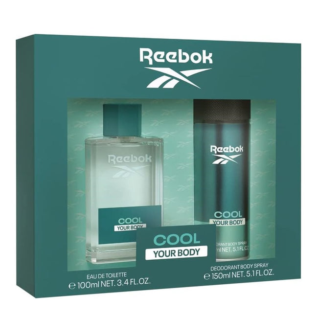 Reebok Cool Your Body Men zestaw woda toaletowa spray 100ml + dezodorant spray 150ml