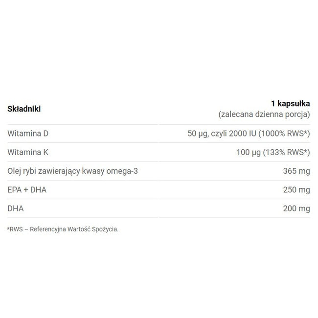 Ibuvit D3 2000 + K2 MK-7 + OMEGA 3 suplement diety 30 kapsułek