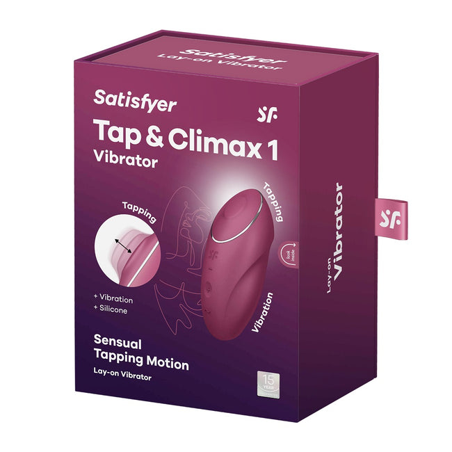 Satisfyer Tap & Climax 1 wibrator nakładany z funkcją stukania Red