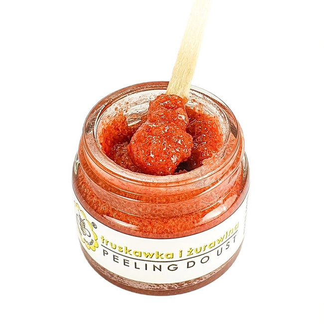 Miodowa Mydlarnia Peeling do ust Truskawka i Żurawina 25g
