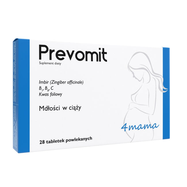 Prevomit Suplement diety na mdłości w ciąży 28 tabletek powlekanych