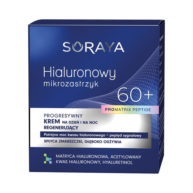 Soraya Hialuronowy mikrozastrzyk progresywny krem regenerujący 60+ 50ml