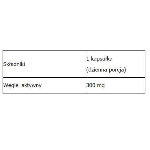 Aliness Węgiel aktywny z kokosa Food Grade 300mg suplement diety 100 kapsułek