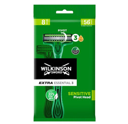 Wilkinson Extra Essential 3 Sensitive jednorazowe maszynki do golenia dla mężczyzn 8szt