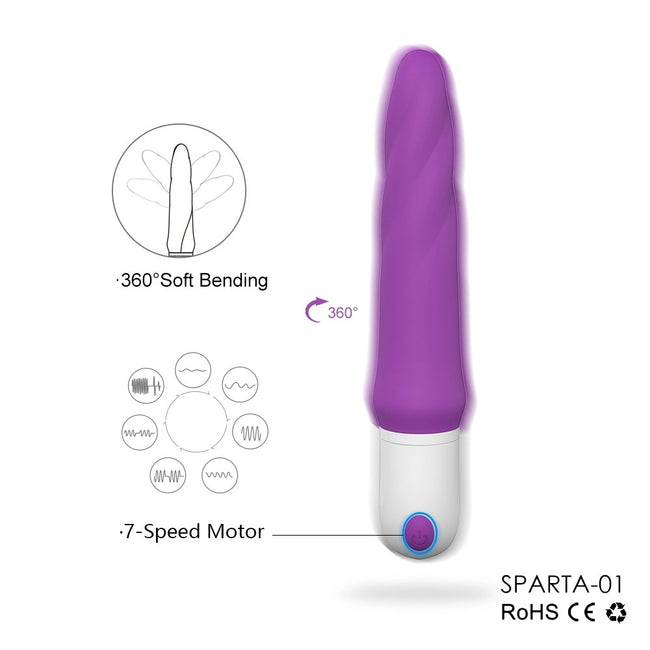 S-HANDE Sparta I wibrator z 9 trybami wibracji Purple