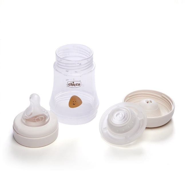 Chicco Perfect5 butelka antykolkowa ze smoczkiem silikonowym przepływ wolny 0m+ Neutrala 150ml