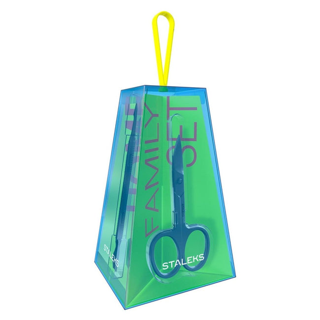 Staleks Home Pro Family zestaw cążki do skórek + nożyczki do paznokci + kopytko do manicure + pęseta do brwi