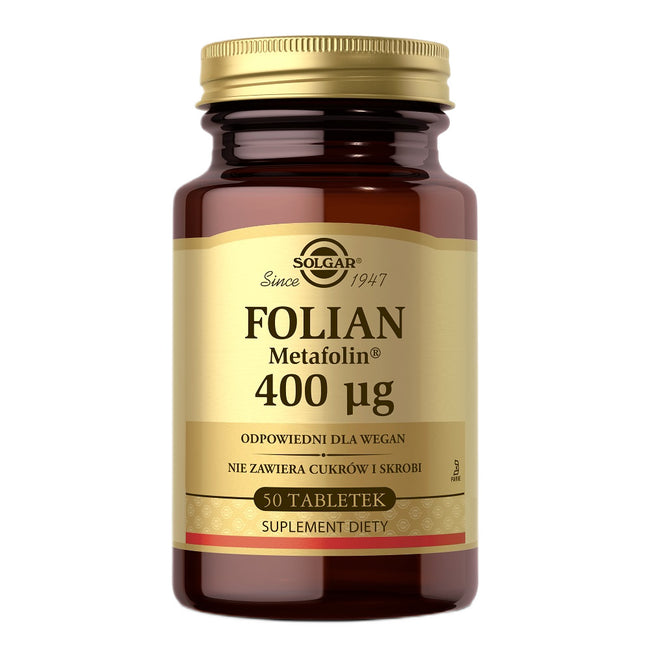 Solgar Folian (Metafolin) 400 µg suplement diety 50 tabletek
