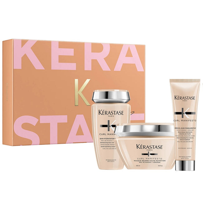 Kerastase Curl Manifesto zestaw szampon do włosów 250ml + maska do włosów 200ml + nawilżający krem do loków 150ml