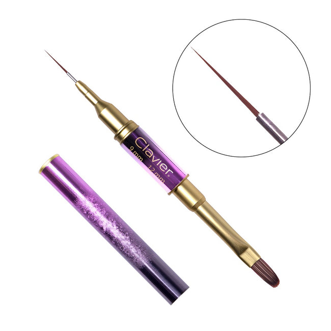 Clavier Pędzelek dwustronny 2w1 do zdobień i żelu #11