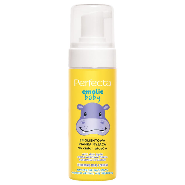 Perfecta Emolic Baby emolientowa pianka myjąca do ciała i włosów 160ml