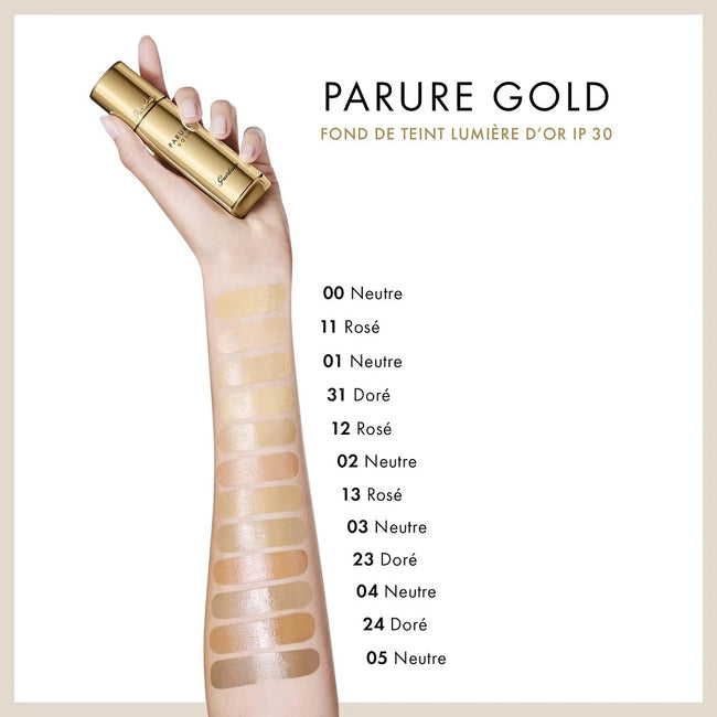 Guerlain Parure Gold Radiance Foundation SPF30 intensywnie kryjący podkład we fluidzie