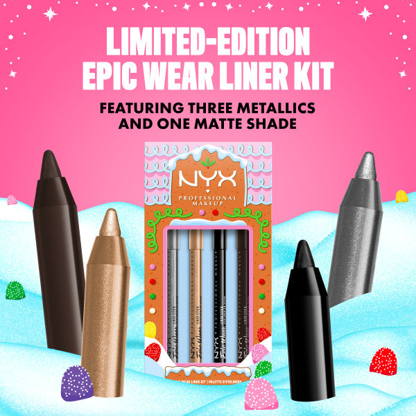 NYX Professional MakeUp Holiday Epic Wear Liner Stick Kit zestaw eyelinerów 4x1.25g