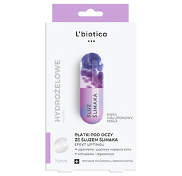 L'biotica Hydrożelowe płatki pod oczy ze śluzem ślimaka odmładzające 3 pary