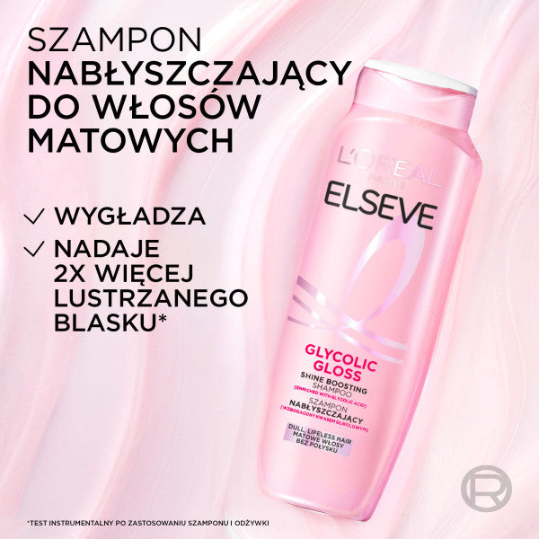 L'Oreal Paris Elseve Glycolic Gloss szampon nabłyszczający do włosów matowych 400ml