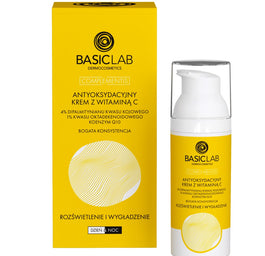 BasicLab Complementis antyoksydacyjny krem o bogatej konsystencji z witaminą C Rozświetlenie i Wygładzenie 50ml