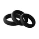 Dream Toys Ramrod Smooth Silicone Cockring Pack pierścienie na penisa Black 3szt