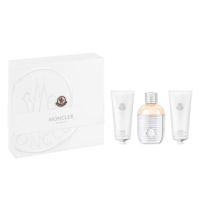 Moncler Pour Femme zestaw woda perfumowana spray 100ml + żel pod prysznic 100ml + krem do ciała 100ml