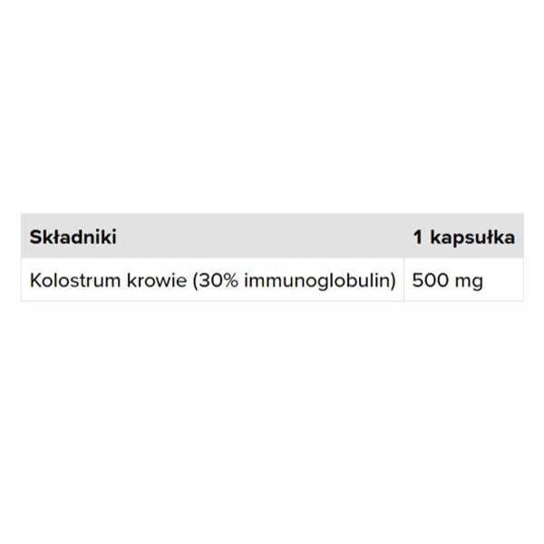 Doctor Life Colostrum Immunab bio-aktywne kolostrum 500mg suplement diety 120 kapsułek