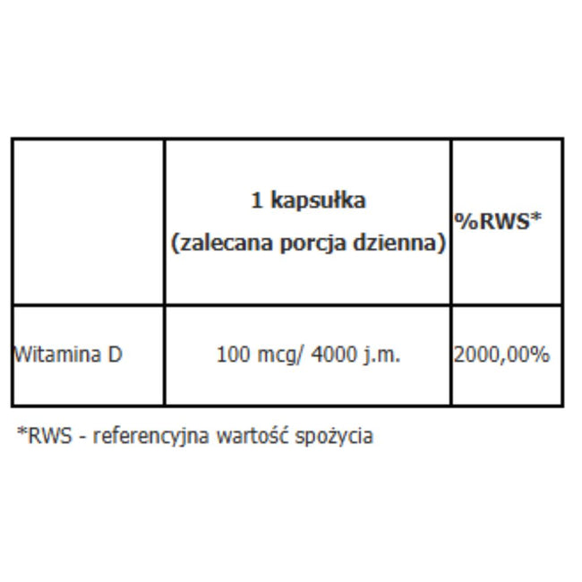 Aliness Witamina D3 FORTE oil 4000 j.m. suplement diety 120 kapsułek
