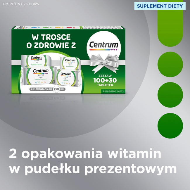 Centrum Silver 50+ multiwitaminy suplement diety 100 + 30 tabletek