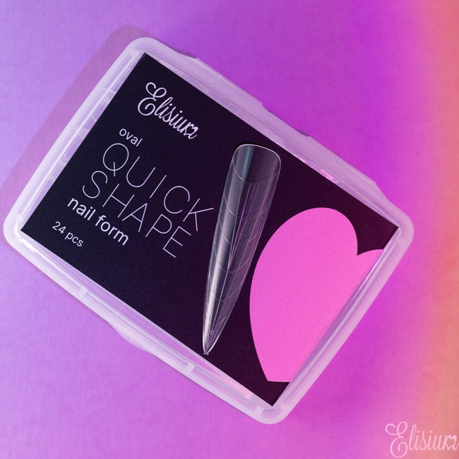Elisium Quick Shape Nail Form Mini formy do przedłużania paznokci Oval 24szt