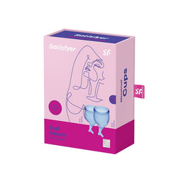 Satisfyer Feel Secure Menstrual Cup zestaw kubeczków menstruacyjnych 15ml + 20ml Dark Blue