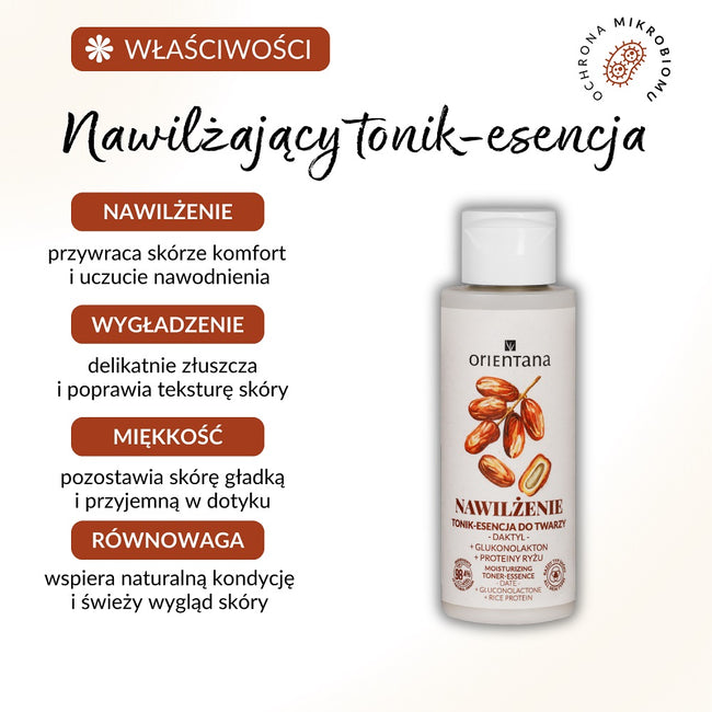 ORIENTANA Nawilżenie tonik-esencja do twarzy 100ml