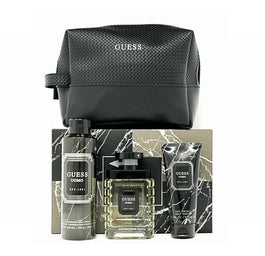 Guess Uomo zestaw woda toaletowa spray 100ml + dezodorant spray 226ml + żel pod prysznic 100ml + kosmetyczka