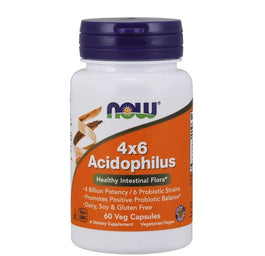 Now Foods Acidophilus 4X6 probiotyk suplement diety 60 kapsułek