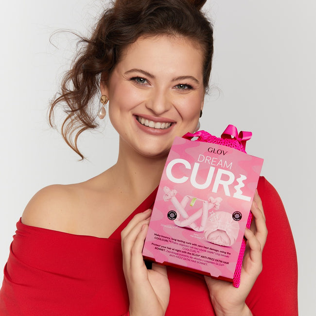 Glov Dream Curl zestaw wałek do stylizacji włosów na zimno 1szt + satynowy czepek 1szt