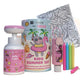 HiSkin Kids Summer Pink zestaw płyn do kąpieli 75ml + pianka do mycia 300ml + kredki 5szt + kolorowanka