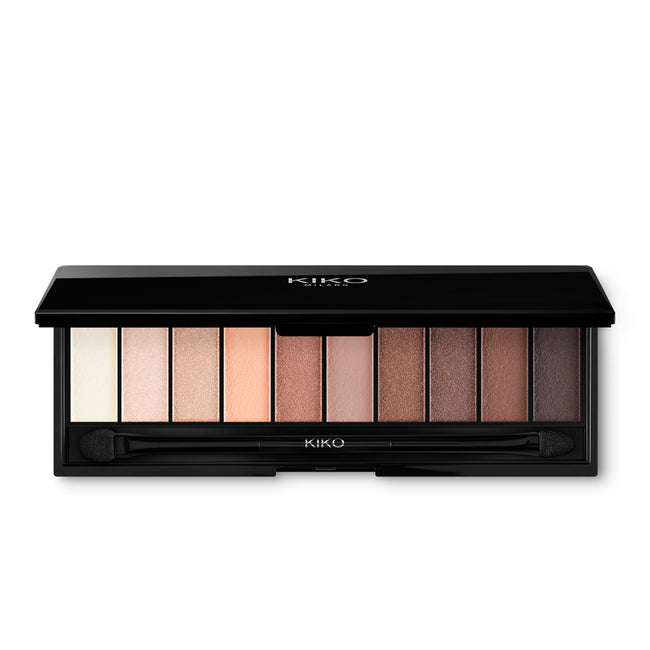 KIKO Milano Smart Eyeshadow Palette paleta 10 cieni do powiek z podwójnym aplikatorem